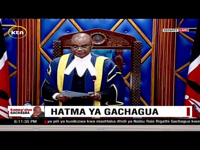 Gachagua impeachment: Amason Kingi directs the senate to vote on Saturday sitting