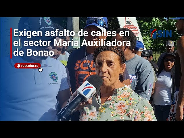 ⁣Exigen asfalto de calles en el sector María Auxiliadora de Bonao