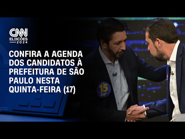 ⁣Confira a agenda dos candidatos à Prefeitura de São Paulo nesta quinta-feira (17) | BASTIDORES CNN