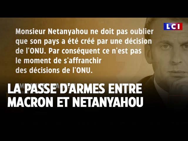 ⁣La passe d'armes entre Macron et Netanyahou