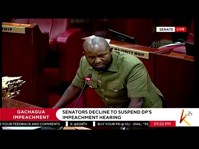 ⁣K24 TV LIVE | GACHAGUA’S IMPEACHMENT TRIAL