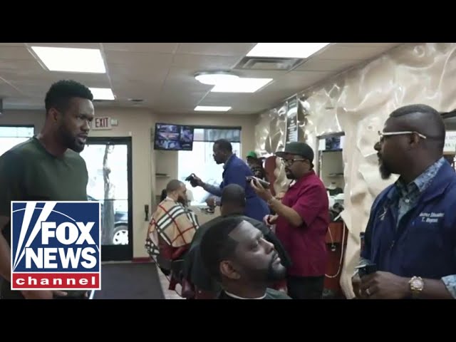 ⁣Voters in Detroit barbershop hesitant to support Kamala Harris