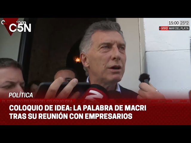 ⁣COLOQUIO de IDEA: la palabra de MACRI tras su REUNIÓN con EMPRESARIOS