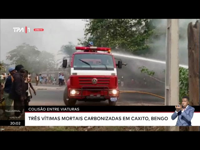 ⁣Colisão entre viaturas - Três vítimas mortais carbonizadas em Caxito, Bengo