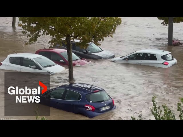 ⁣France floods: Red alerts issued in several regions as floodwaters overcome city streets