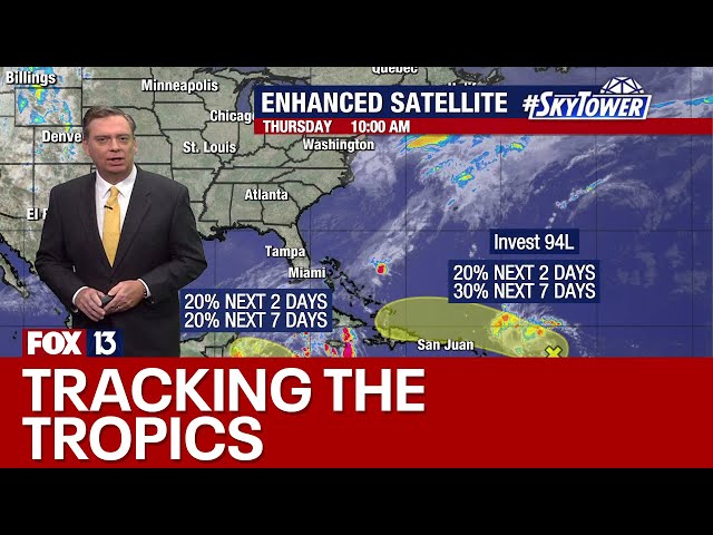 ⁣2 systems being monitored in tropics