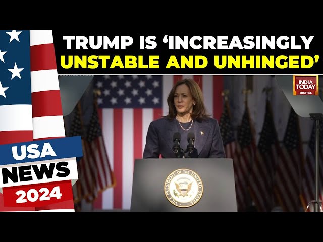 ⁣US Election: Kamala Harris Warns Donald Trump Is 'Increasingly Unstable And Unhinged' | In