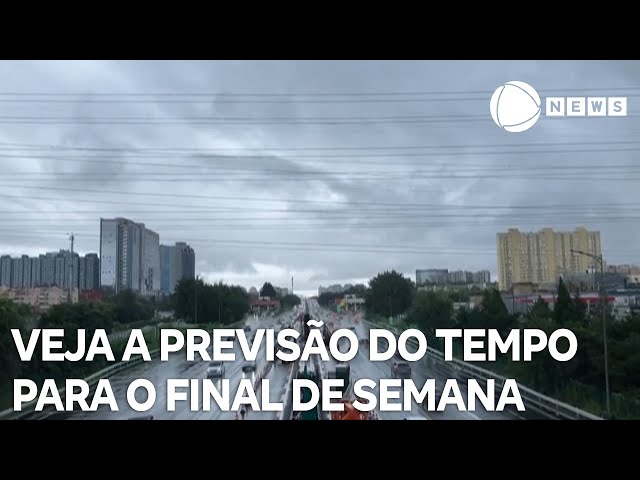 ⁣Veja a previsão do tempo para o estado de São Paulo neste fim de semana