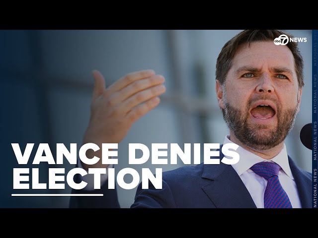 ⁣JD Vance says 'no' to Trump losing 2020 election despite past views