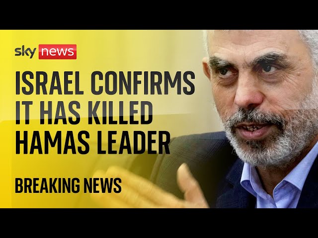 ⁣BREAKING: Israel confirms it has killed Hamas leader Yahya Sinwar