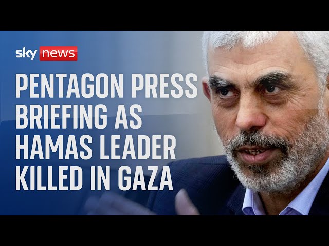 ⁣Watch live: Pentagon Press briefing as Hamas leader Yahya Sinwar has been confirmed dead