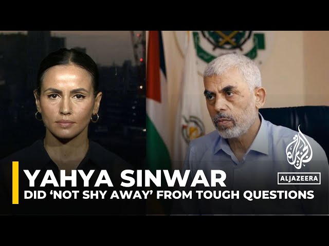 ⁣Sinwar did ‘not shy away’ from tough questions: Journalist