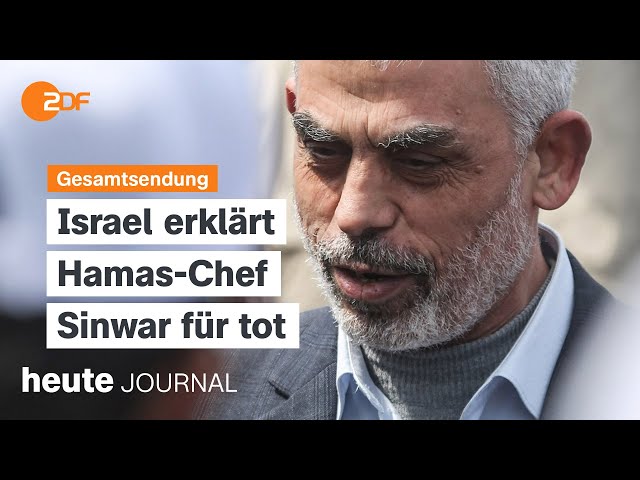 ⁣heute journal vom 17.10.2024: Hamas-Chef tot, Selenskyjs Siegesplan und Krankenhausreform