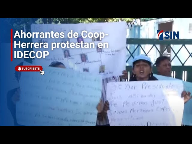 ⁣Ahorrantes de Coop-Herrera protestan en IDECOP