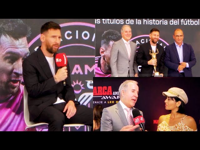 ⁣Lionel Messi recibió en MIAMI el premio al futbolista con más títulos