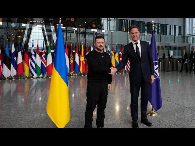 ⁣Zelenskyy stresses 'NATO unity for Ukrainian cause' after meeting with alliance's chi