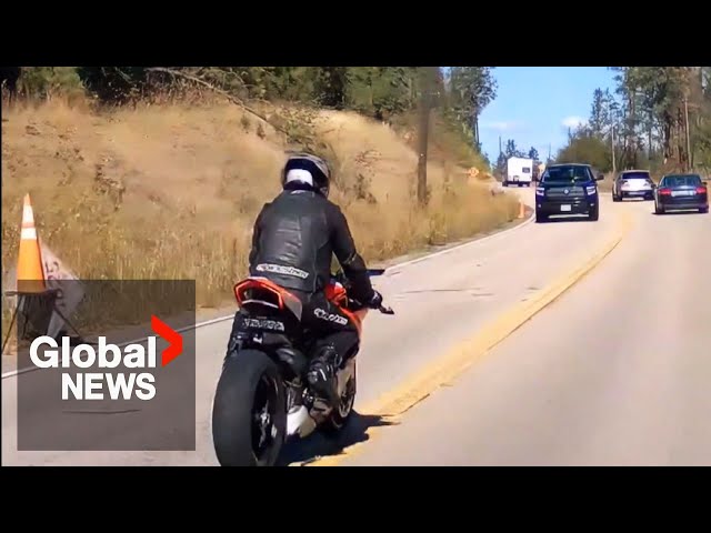 ⁣BC police concerned about motorcycle riders "tilting" licence plates