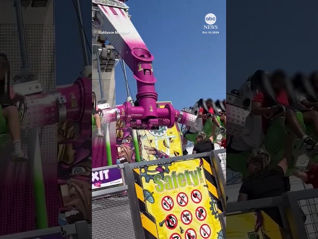 ⁣Kids left hanging upside down on carnival ride at Arkansas State Fair