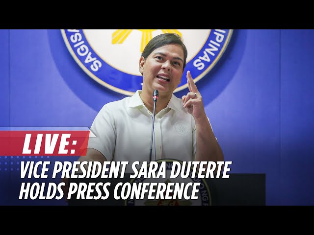 ⁣LIVE: Vice President Sara Duterte holds press conference | ABS-CBN News