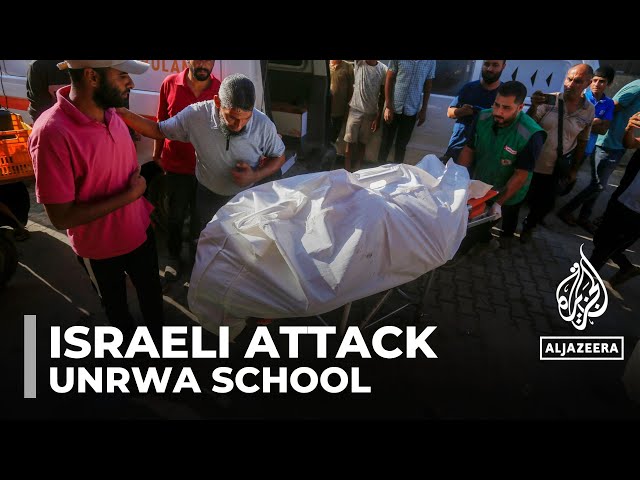 ⁣Israeli attack on UNRWA school: At least 28 Palestinians killed in Jabalia strike