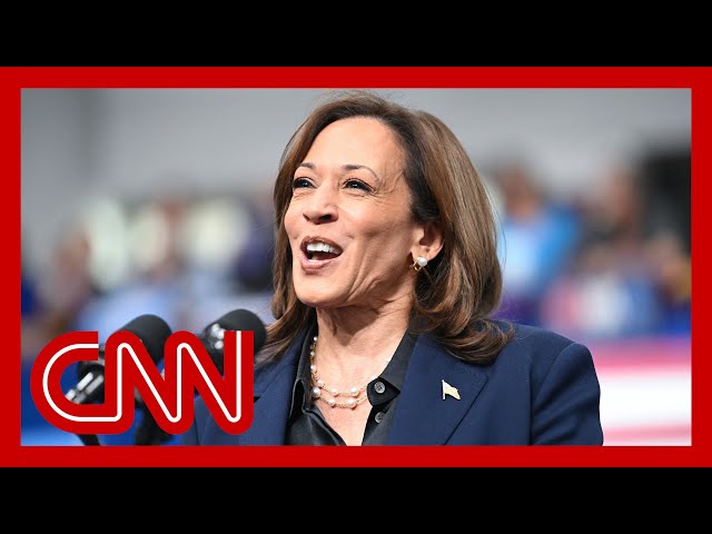 ⁣Kamala Harris responds to protesters with jab about crowd size