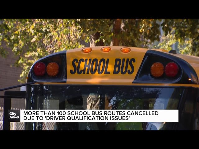 ⁣More than 100 school bus routes cancelled over 'driver certification issues'