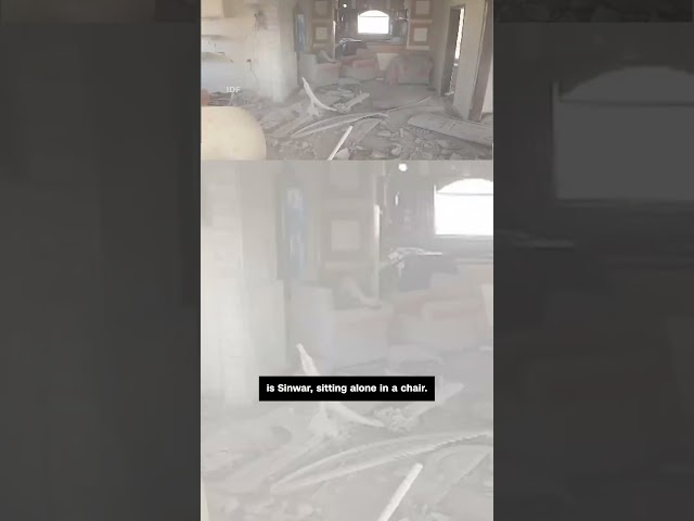 ⁣IDF says drone video shows Sinwar's final moments