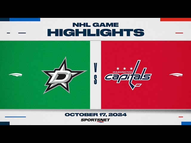 ⁣NHL Highlights | Stars vs. Capitals - October 17, 2024