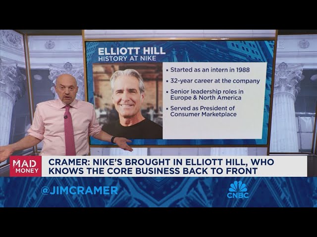 ⁣Nike's new CEO Elliott Hill knows the core business back to front, says Jim Cramer