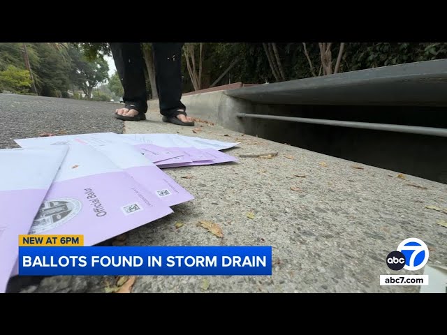 ⁣Stack of mail-in ballots found in SoCal storm drain