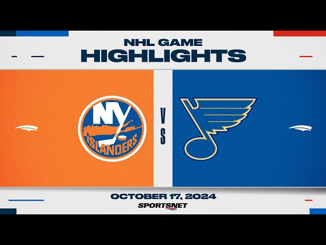 NHL Highlights | Islanders vs. Blues - October 17, 2024