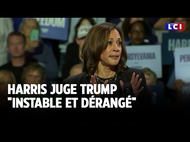 ⁣Kamala Harris juge Donald Trump "instable et dérangé"