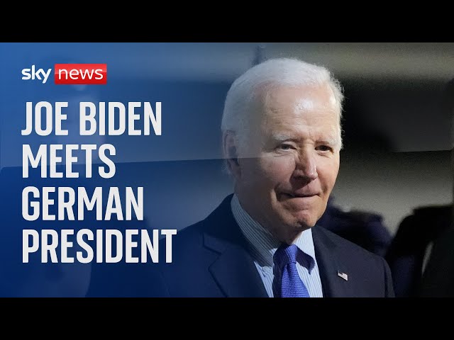 ⁣President Joe Biden meets German President Frank-Walter Steinmeier