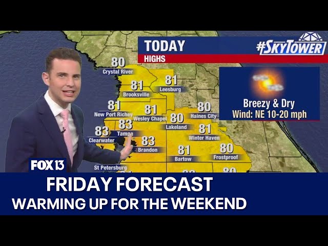 Tampa weather | Warming up for the weekend