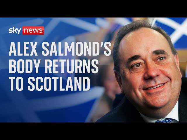 ⁣Alex Salmond's body returns to Scotland after death in North Macedonia