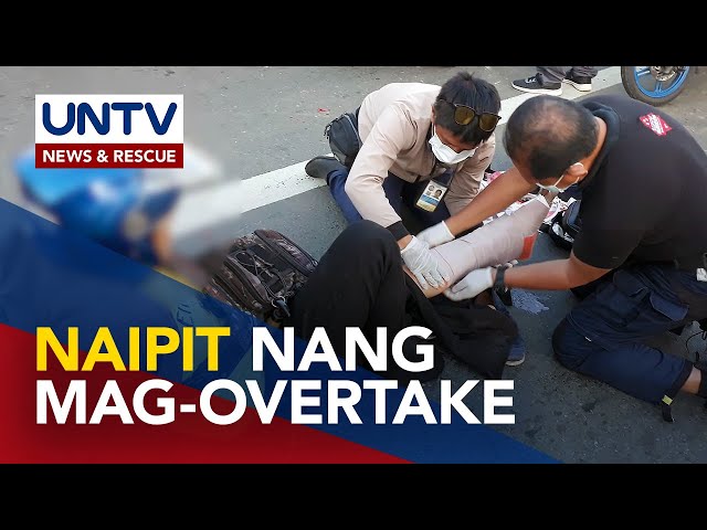 ⁣Rider, naipit sa gitna ng jeep at truck nang mag-overtake; 2 iba pa, sugatan sa hiwalay na aksidente