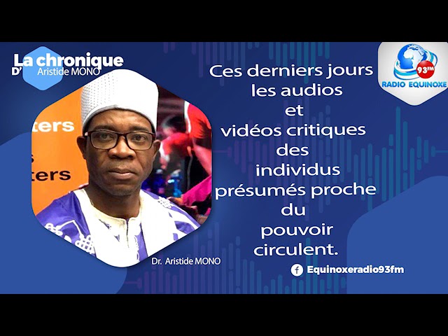 ⁣CHRONIQUE ARISTIDE MONO DU VENDREDI 18 OCTOBRE 2024 - EQUINOXE TV