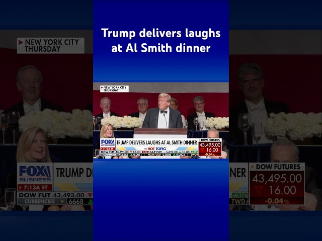 ⁣Trump roasts Democrats, subpoenas, himself at the Al Smith dinner #shorts