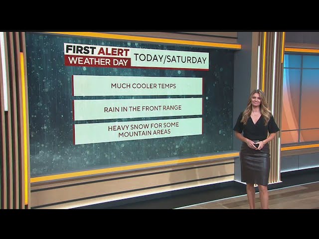 ⁣First Alert Weather Day: Front Range rain with mountain snow this weekend