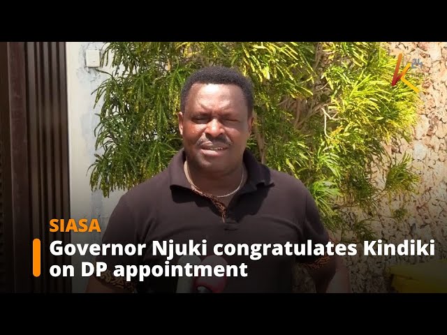 ⁣Governor Njuki congratulates Kindiki on DP appointment