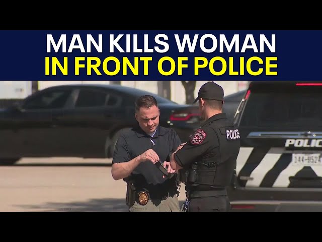 ⁣Man shot and killed a woman feet away from police station