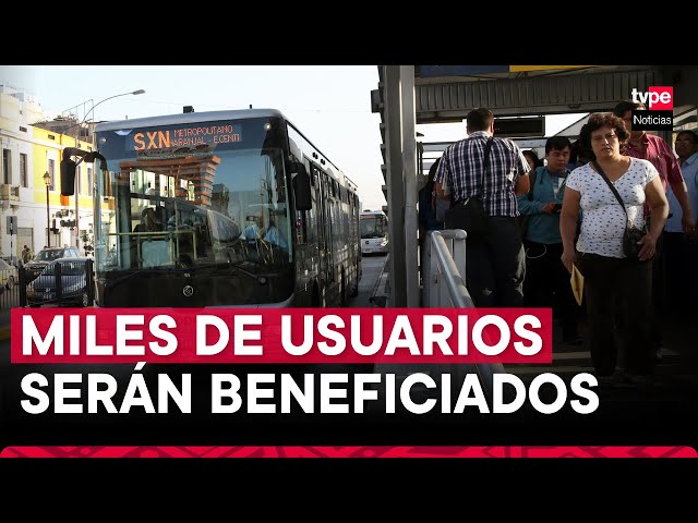 ⁣Metropolitano: servicio súper expreso ampliará recorrido hacia Comas