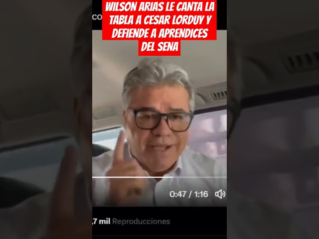 ⁣WILSON ARIAS LE CANTA LA TABLA A CESAR LORDUY Y DEFIENDE A APRENDICES DEL SENA