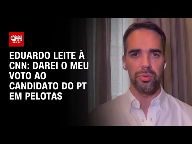 ⁣Eduardo Leite à CNN: Darei o meu voto ao candidato do PT em Pelotas | BASTIDORES CNN