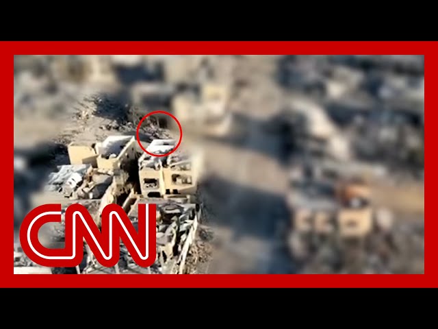 ⁣New IDF video shows moment an Israeli tank fires on Sinwar's building