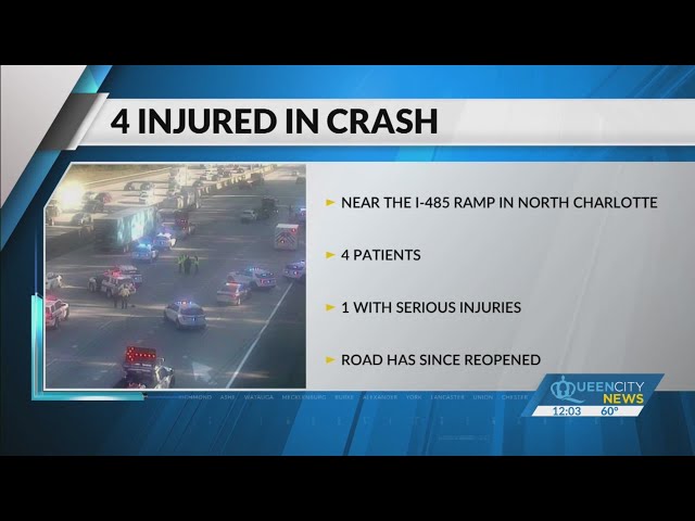 ⁣Four injured in I-85 NB wreck: Medic