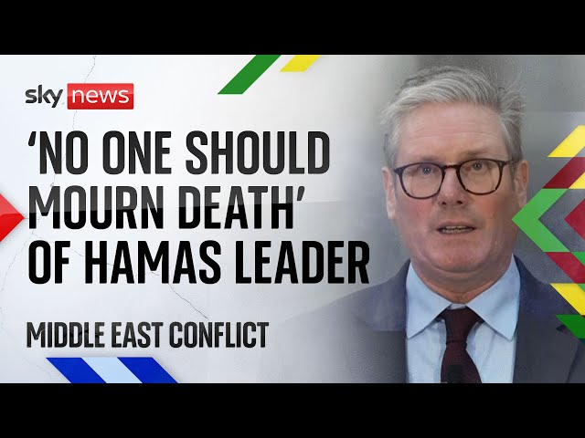 ⁣Starmer: 'No one should mourn the death of Sinwar' | Israel-Hamas war