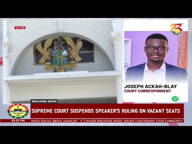 ⁣Breaking News: Supreme Court suspends speaker’s ruling on vacant seats