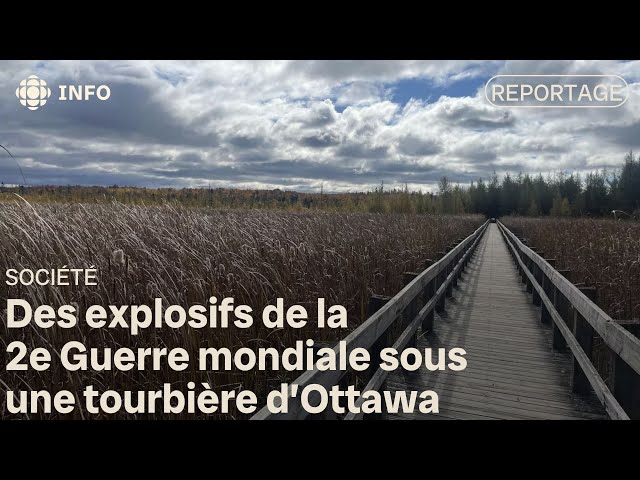 ⁣Des explosifs de la 2e Guerre mondiale sous une tourbière d’Ottawa