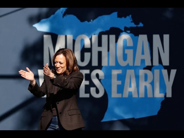 ⁣Kamala Harris in Michigan: Presidential candidate stops in Pontiac